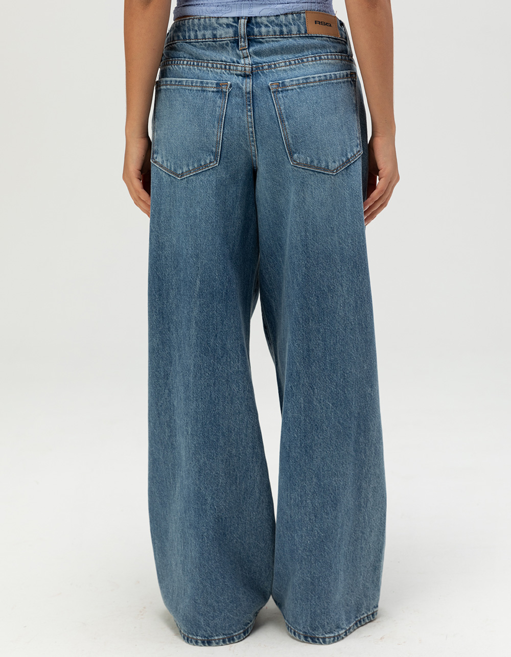 RSQ Womens Mid Rise Wide Leg Jeans