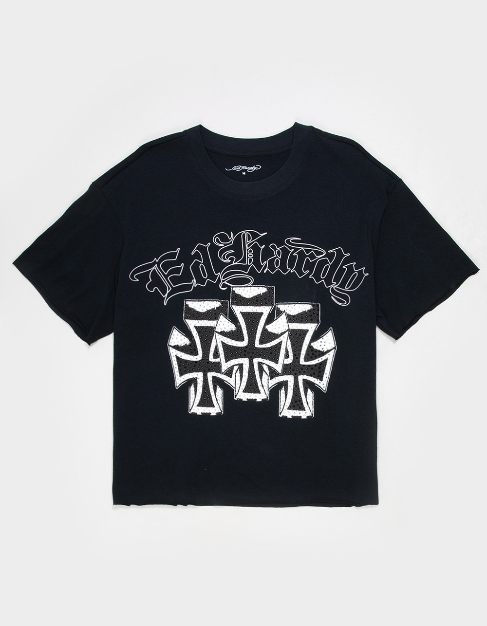 ED HARDY Cross Mens Boxy Tee - WASHED BLACK
