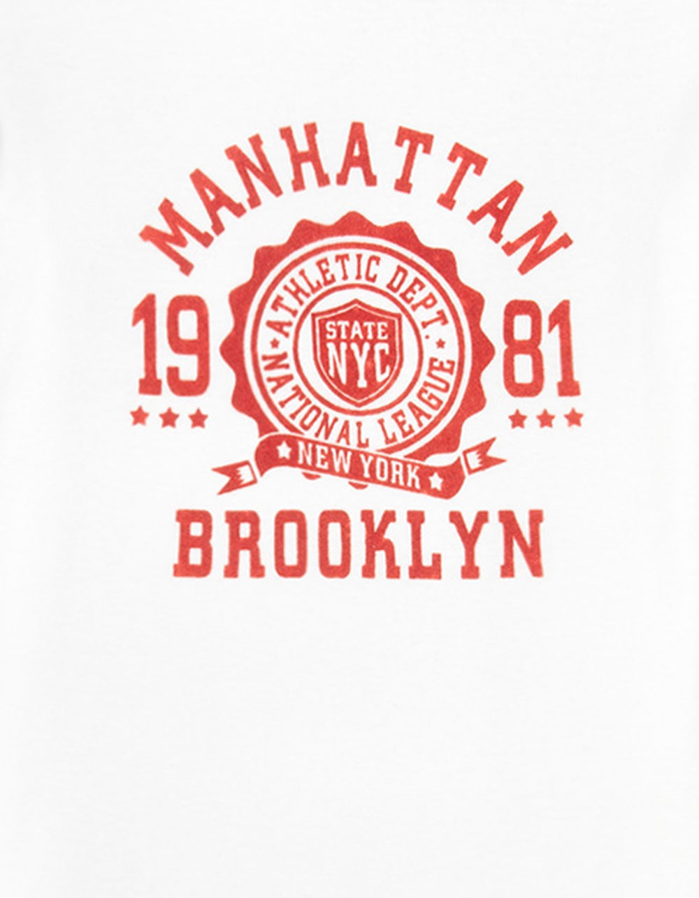 FULL TILT Brooklyn Girls Flocked Ringer Tee - WHITE COMBO