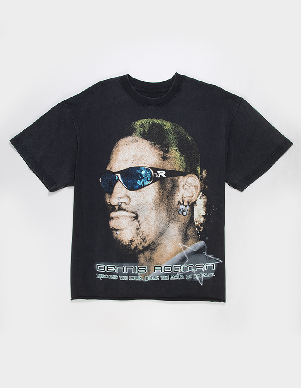 RODMAN BRAND Break Mens Crop Boxy Tee - WASHED BLACK