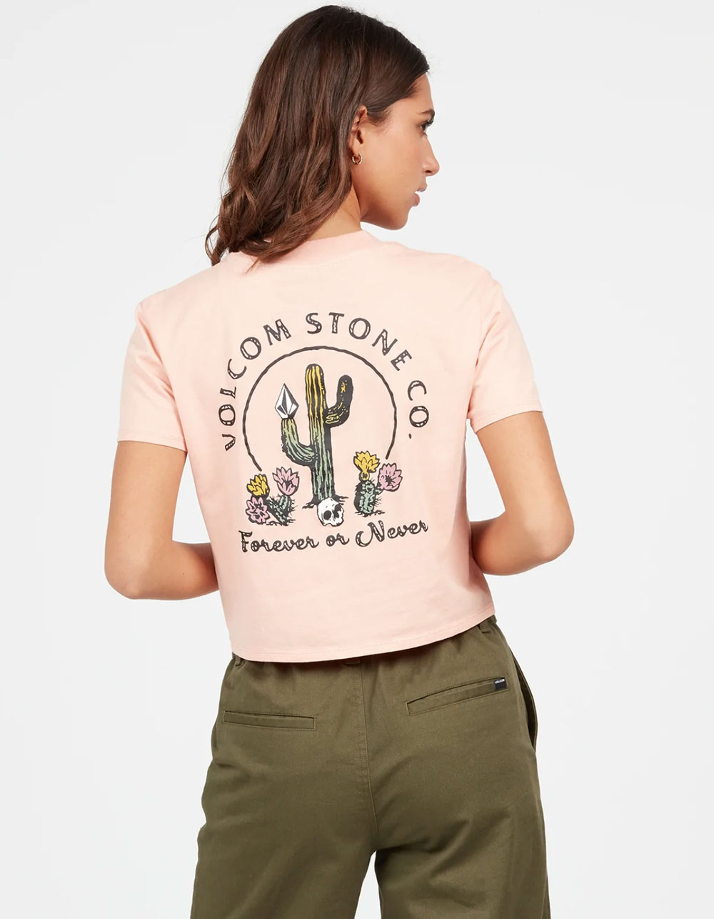 Pocket Dial Womens Crop Pocket Tee LIGHT PINK Tillys