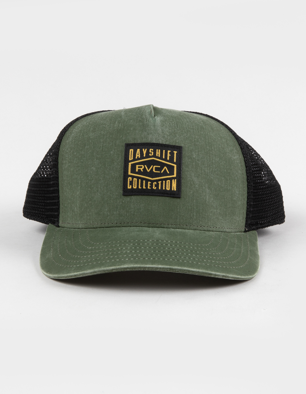 RVCA Dayshift Waxed Trucker Hat - OLIVE