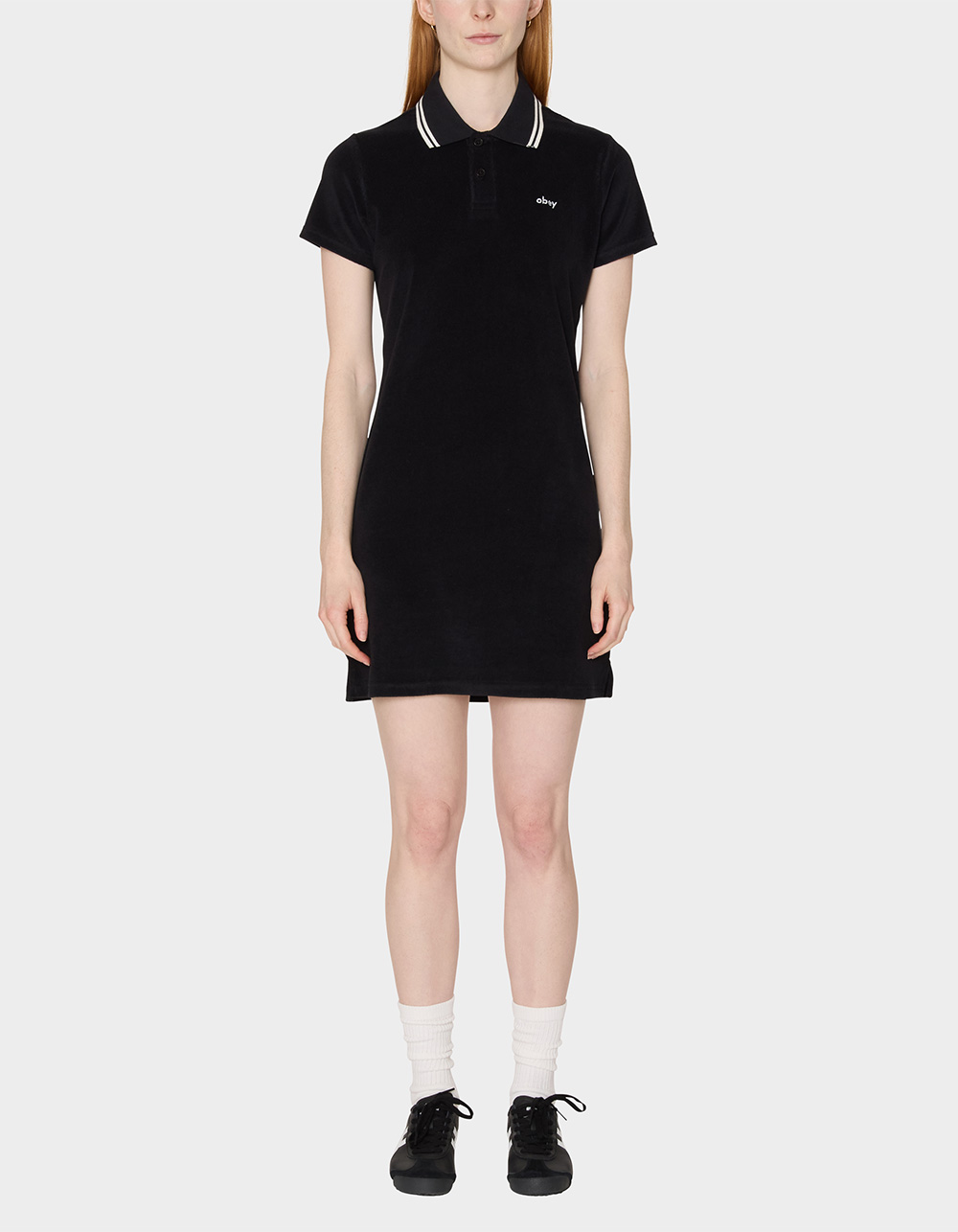 OBEY Lucia Womens Polo Dress - BLACK