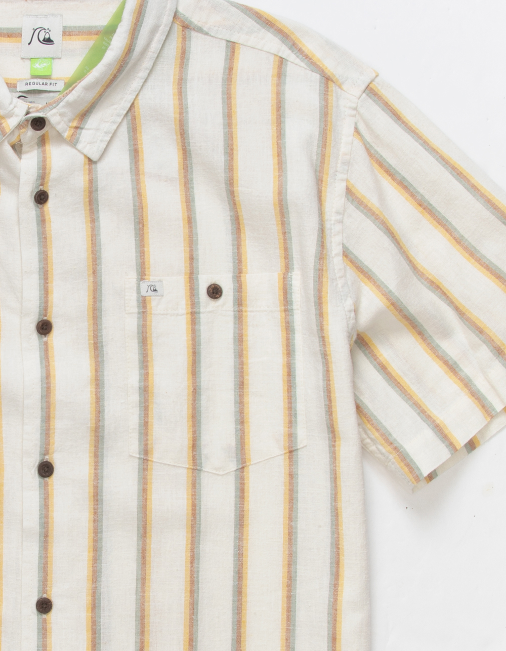 QUIKSILVER Antique White Stott Mens Button Up Shirt ANTIQUE WHITE