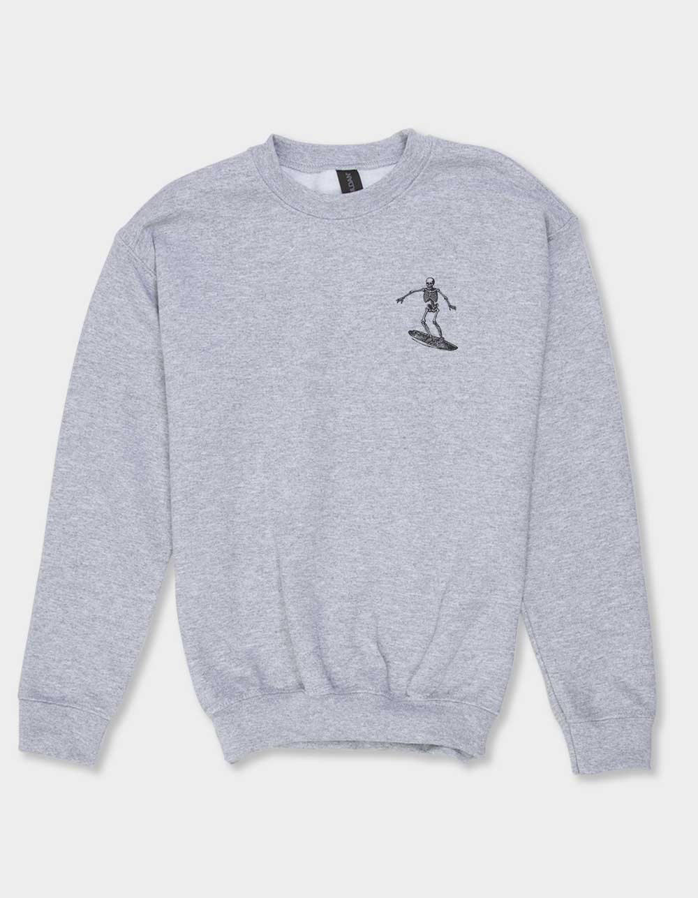 ISLAND Wave Hunter Unisex Kids Crewneck Sweatshirt - HEATHER GRAY