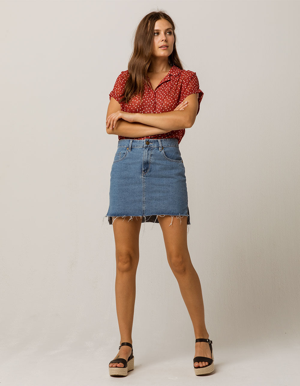 ROXY Take This Chance Denim Skirt image number 0