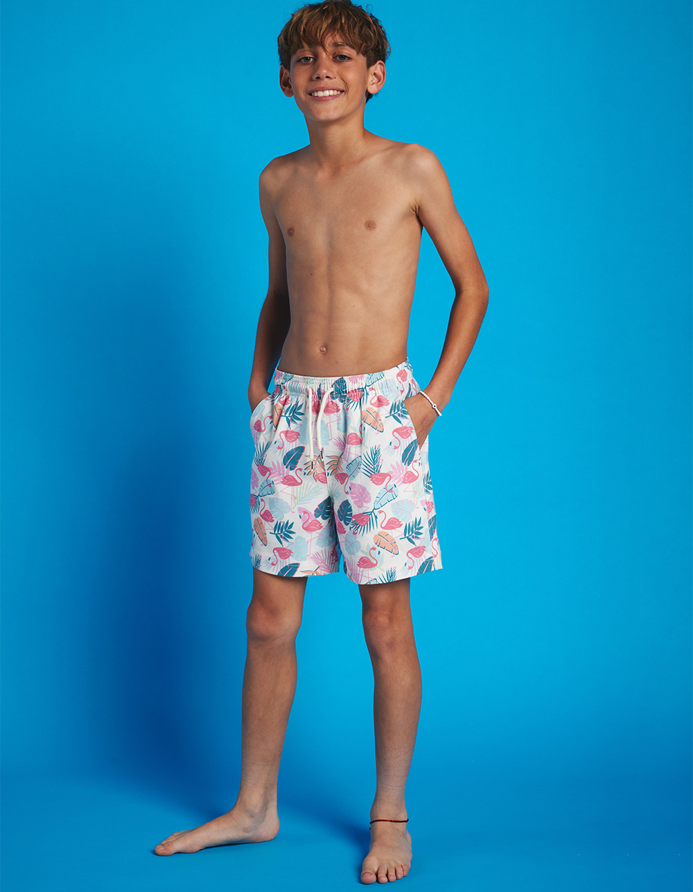 RSQ Boys Friendly Flamingo 5" Swim Shorts
