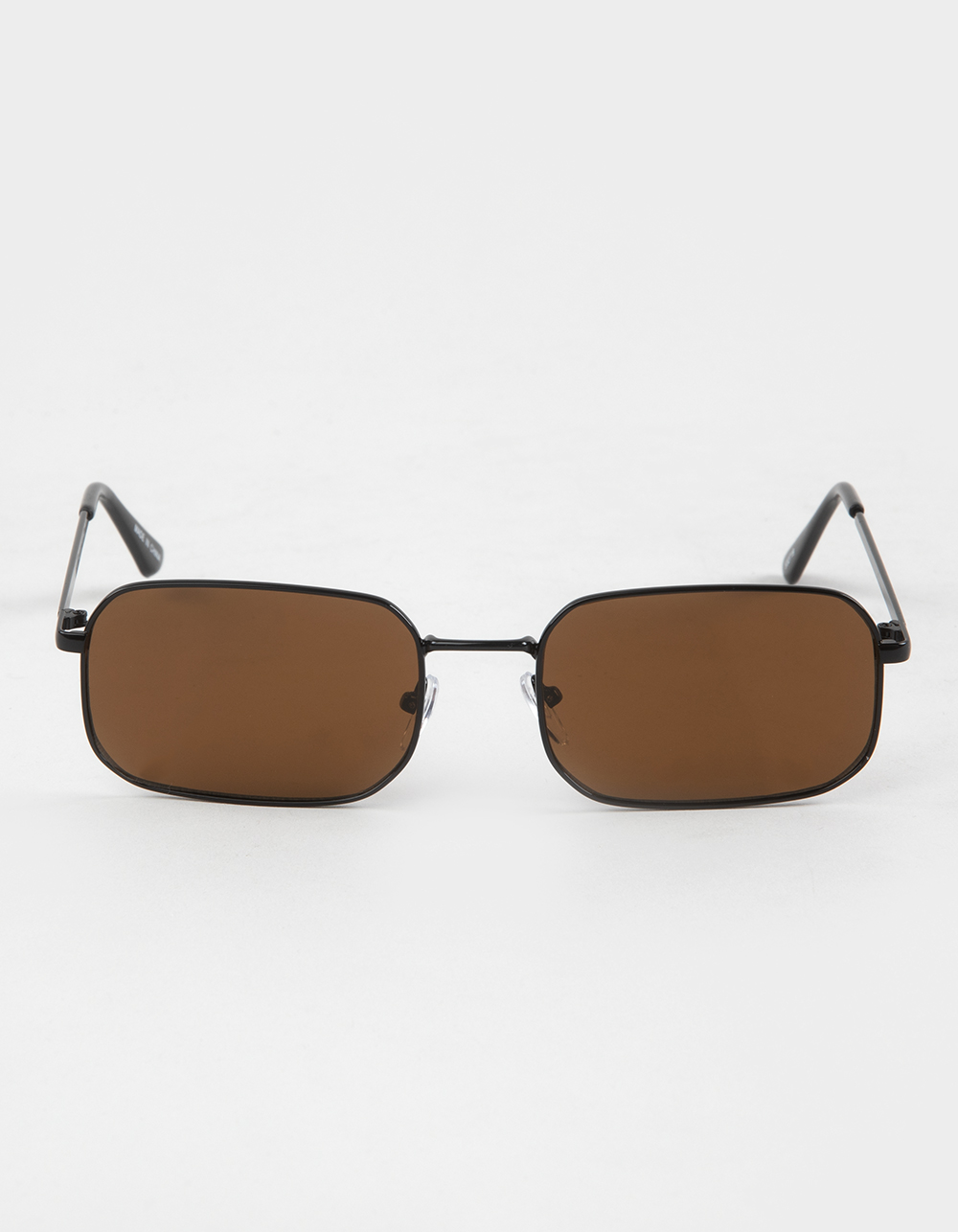 RSQ Rectangle Metal Sunglasses - BLACK
