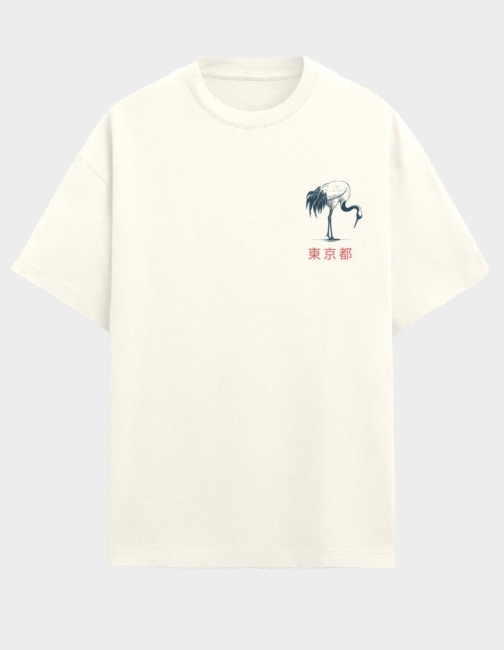 IKIGAI Cranes Mens Tee - CREAM