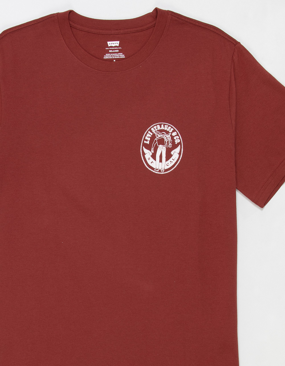 LEVI'S Saddleman Jeans Mens Relaxed Tee - RUST