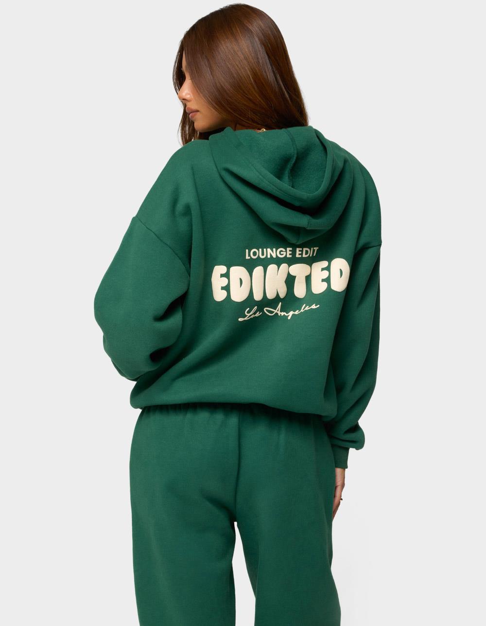 EDIKTED Lounge Edit Hoodie - GREEN
