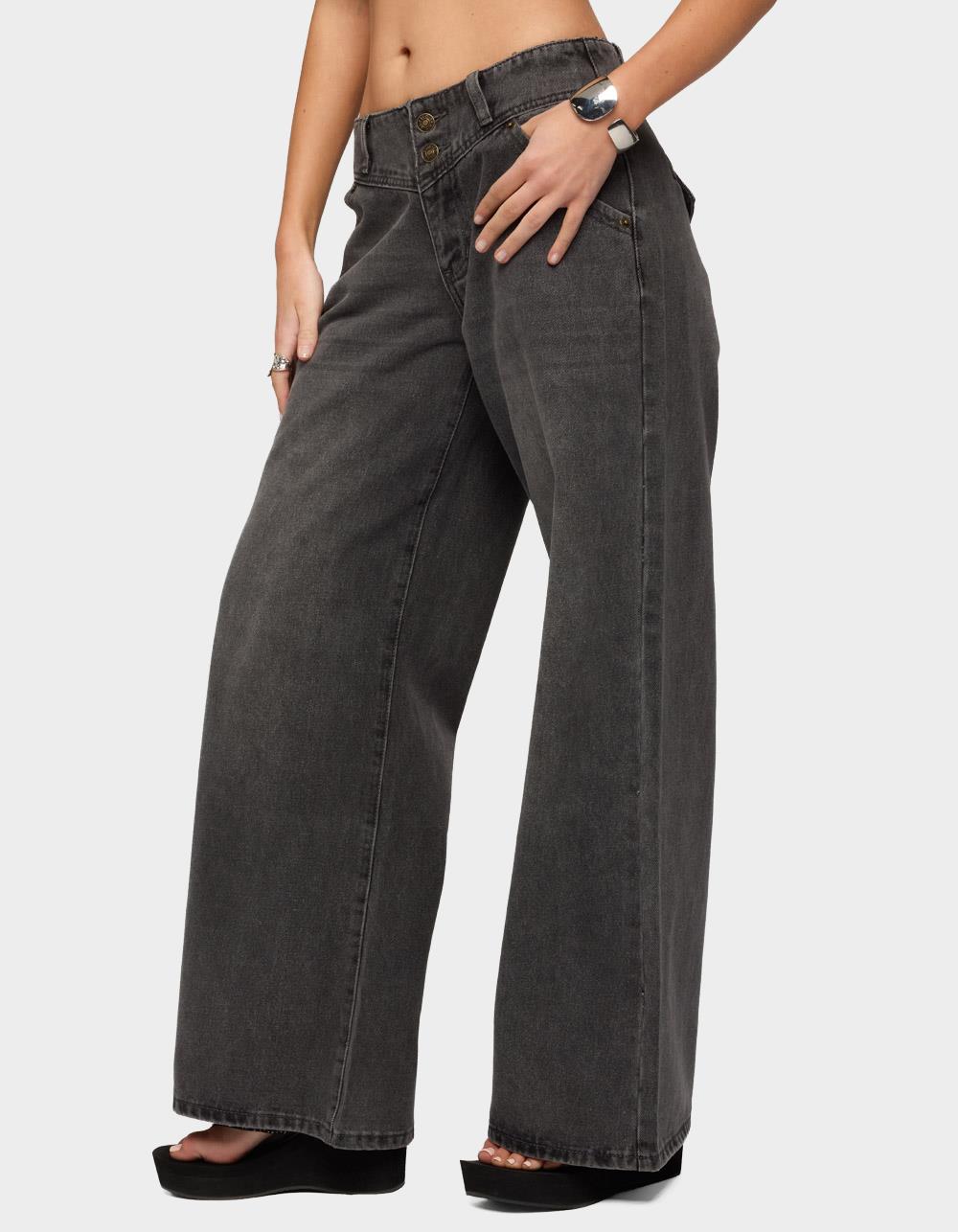 EDIKTED Meredith Low Rise Wide Leg Jeans