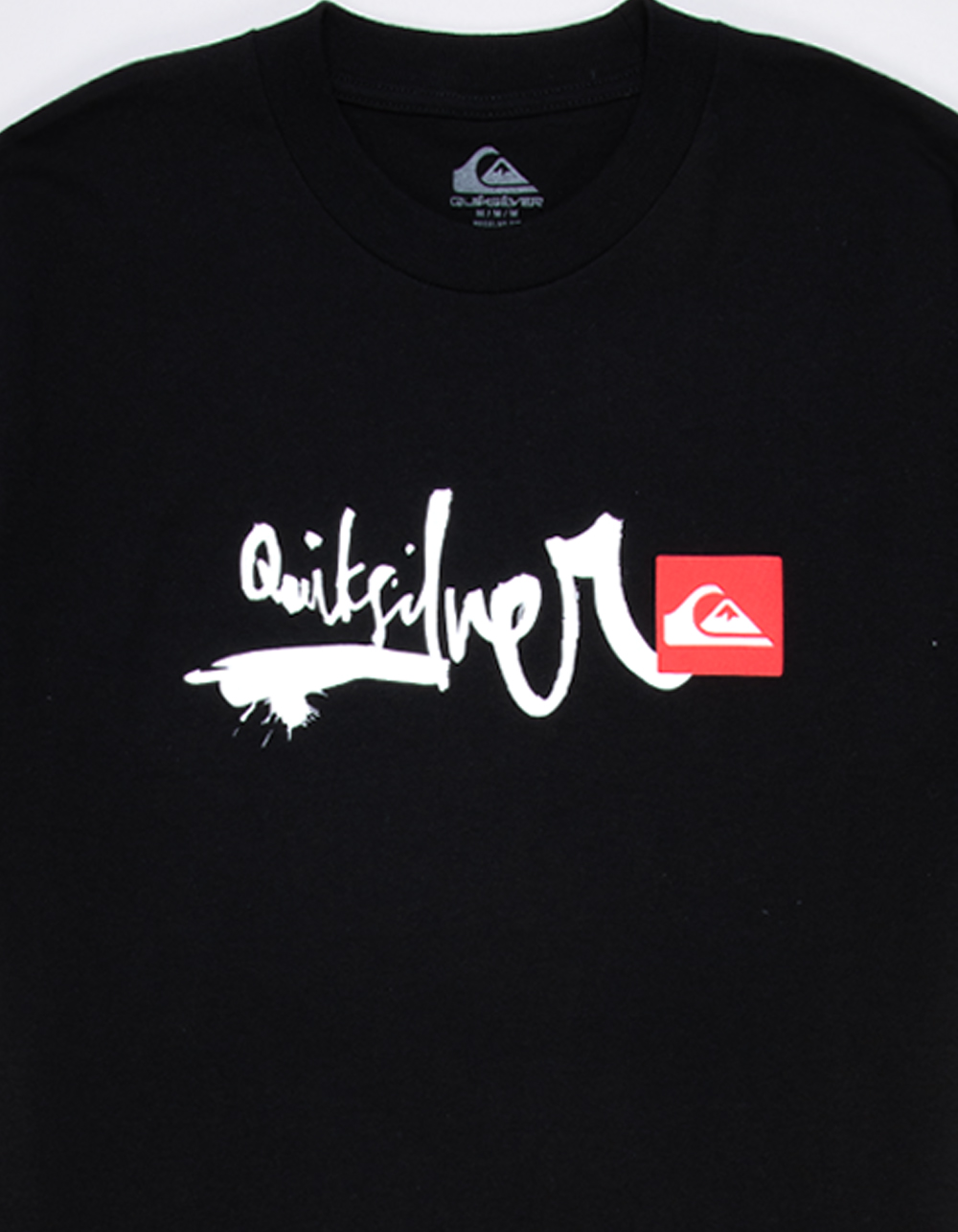 QUIKSILVER Script Sticker Mens Tee - BLACK