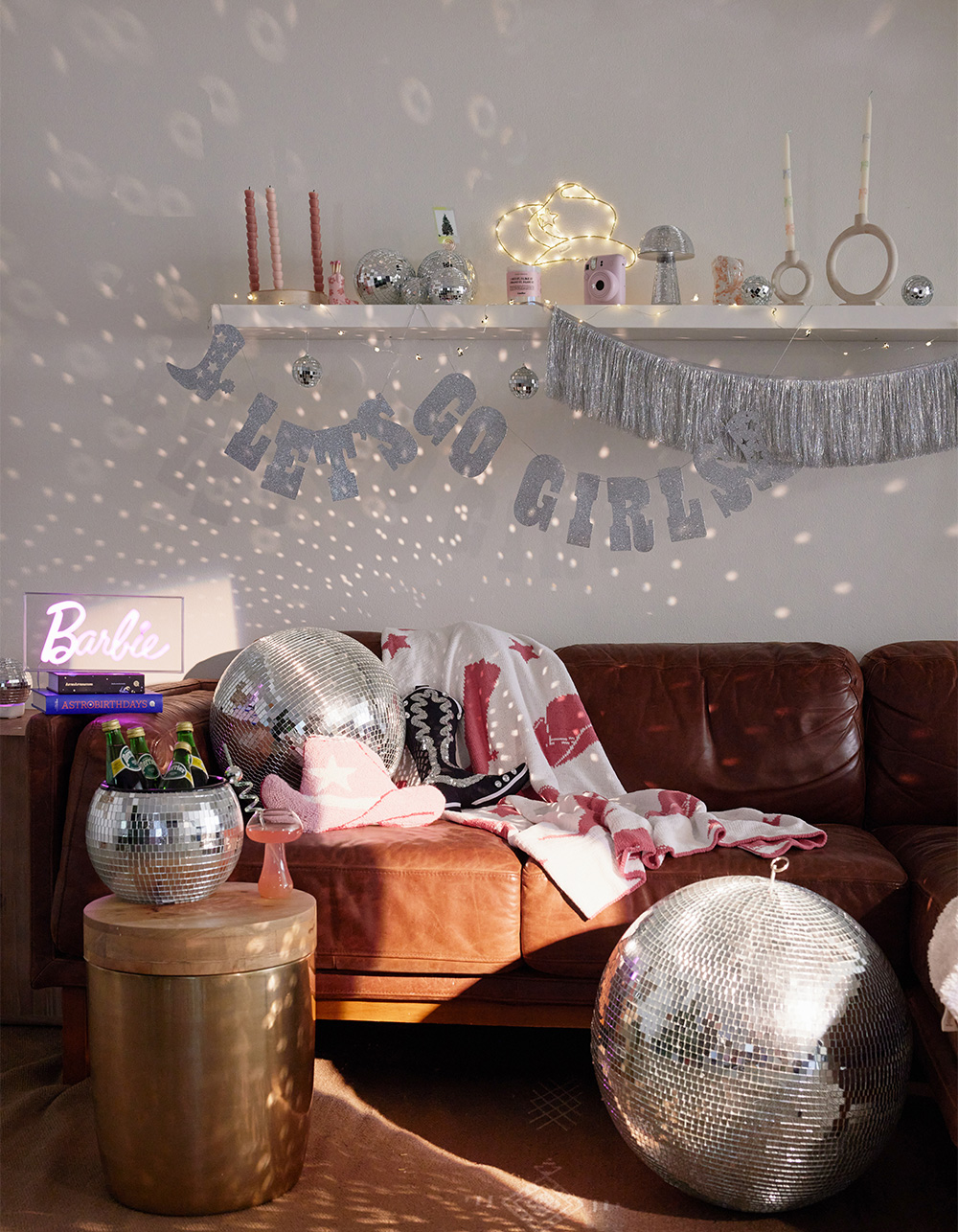 TILLYS HOME Disco Mushroom Lamp - SILVER