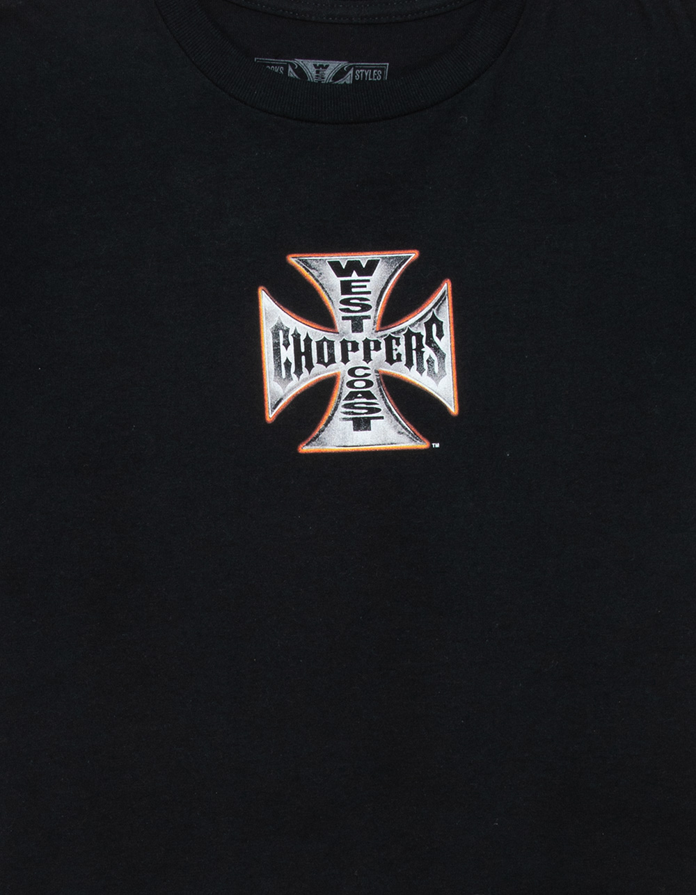 WEST COAST CHOPPERS Orange Hue Boys Tee - BLACK