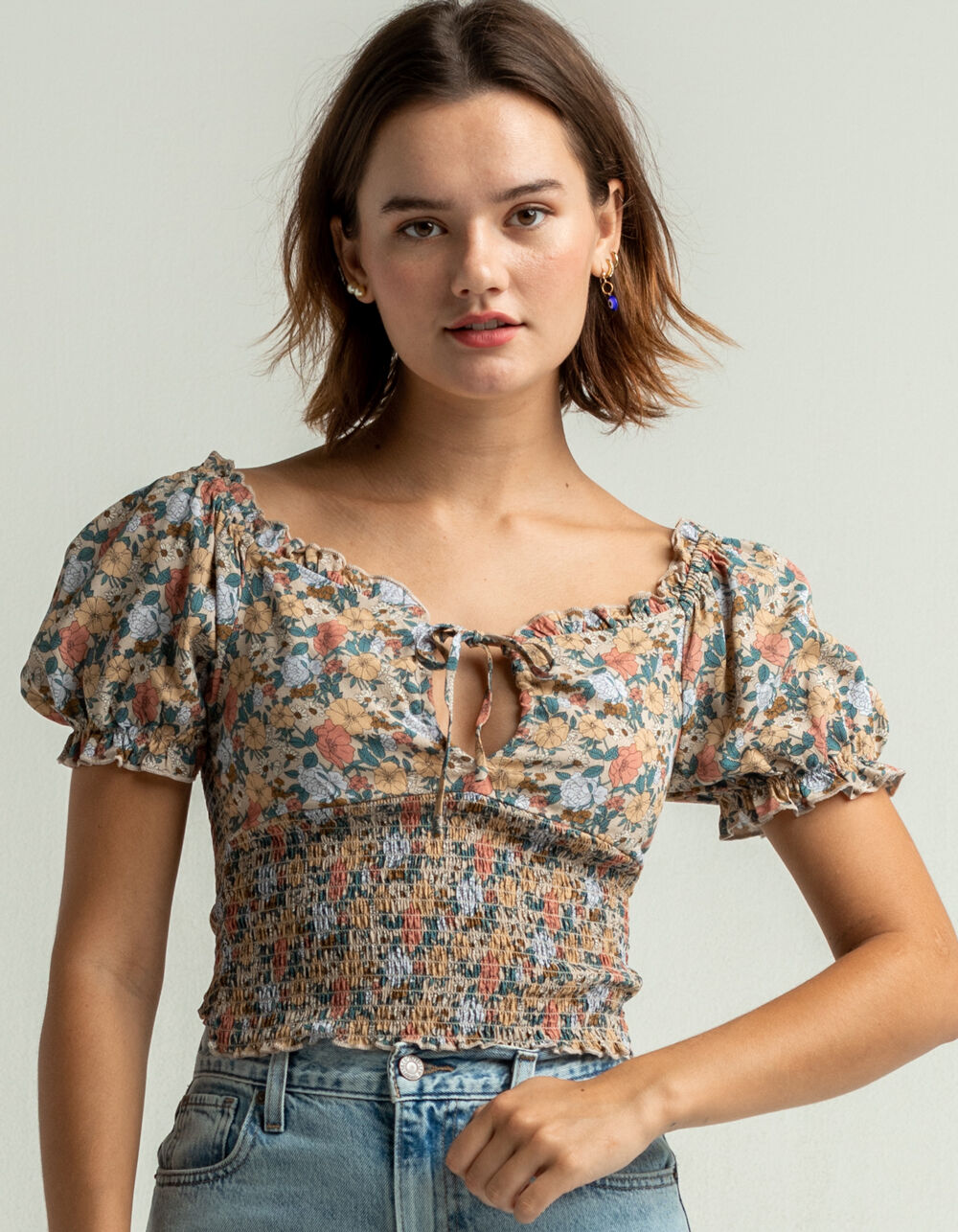 WEST OF MELROSE Key To My Heart Womens Blouse - MULTI | Tillys