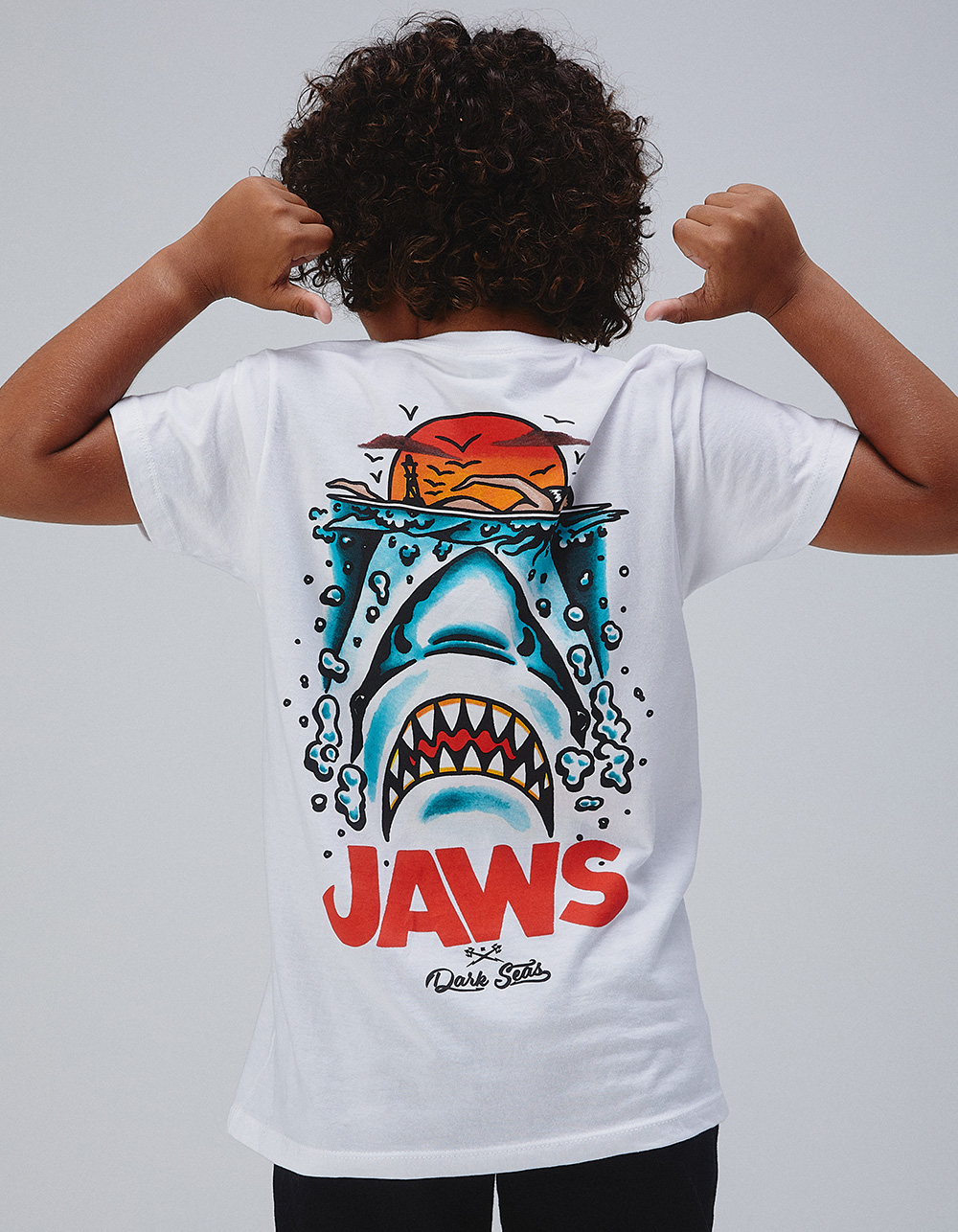 DARK SEAS x Jaws Out Of The Blue Boys Tee - WHITE