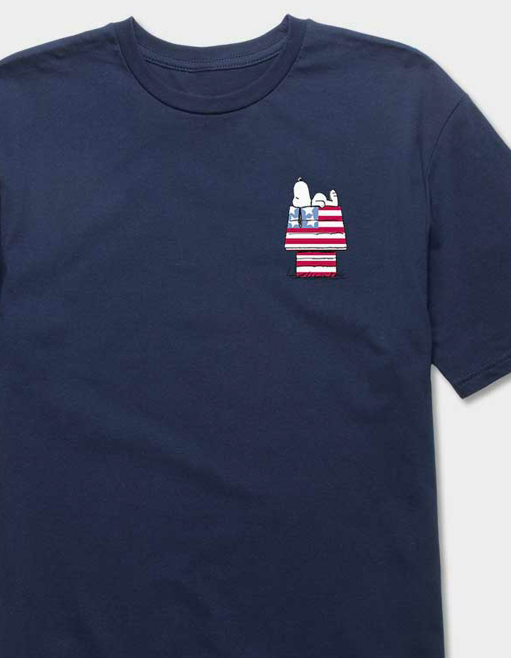 PEANUTS Snoopy Dog House Flag Unisex Tee - NAVY