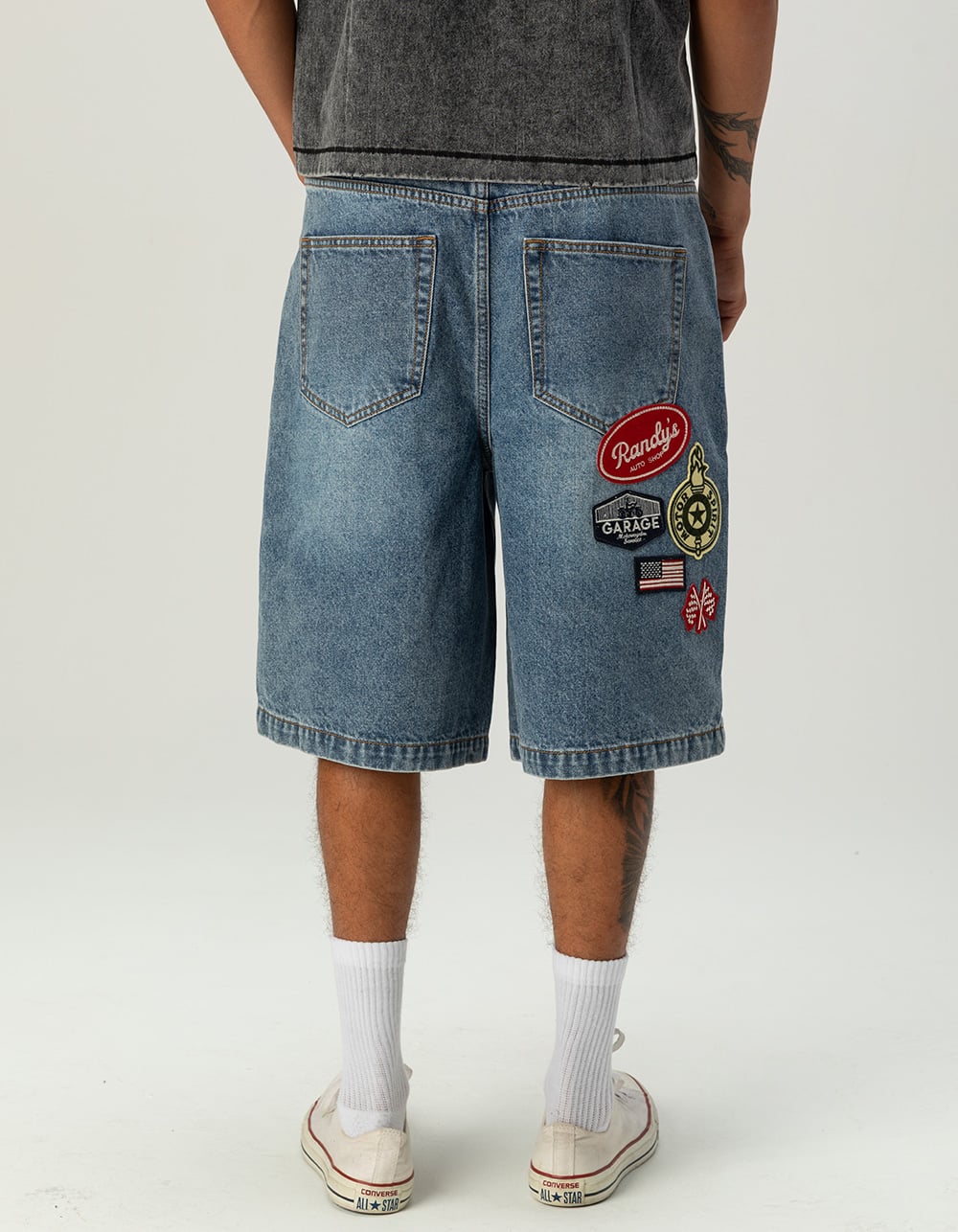 RSQ Mens Baggy Jorts - MED STONE