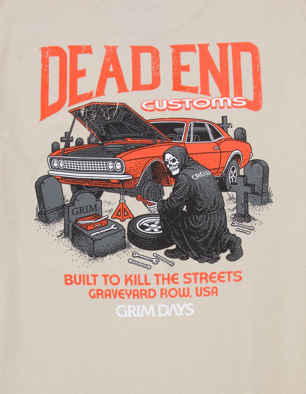 GRIM DAYS Dead End Mens Tee - SAND