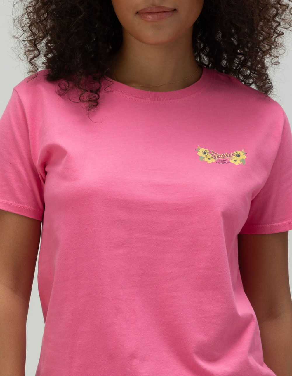 RIP CURL Hula Girl Womens Tee - PINK