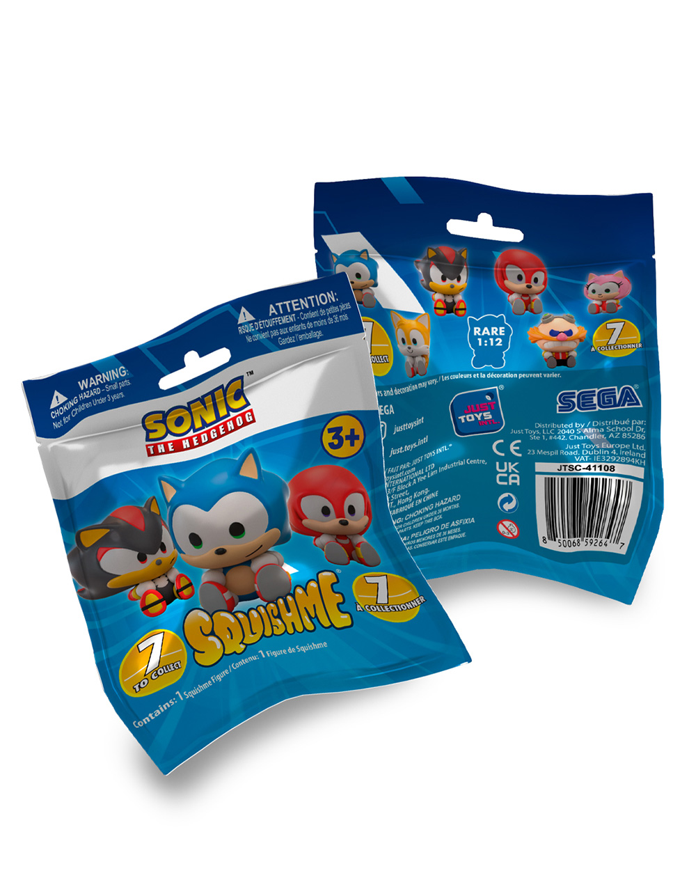 SONIC THE HEDGEHOG Squishme Figure Blind Bag - ASST