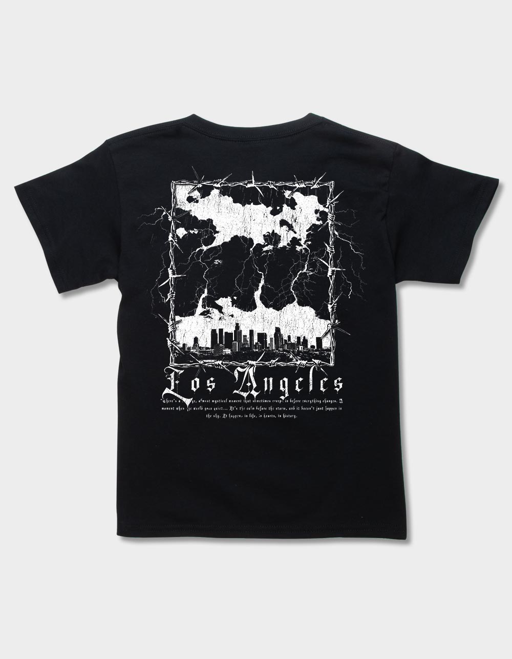 LOS ANGELES Storm Barbed Wire Unisex Kids Tee - BLACK