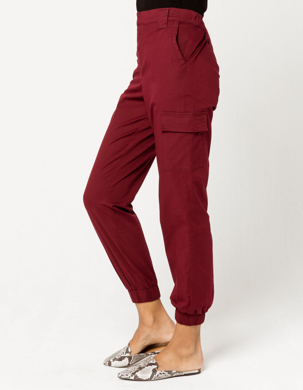 SKY AND SPARROW Cargo Womens Jogger Pants - WINE | Tillys