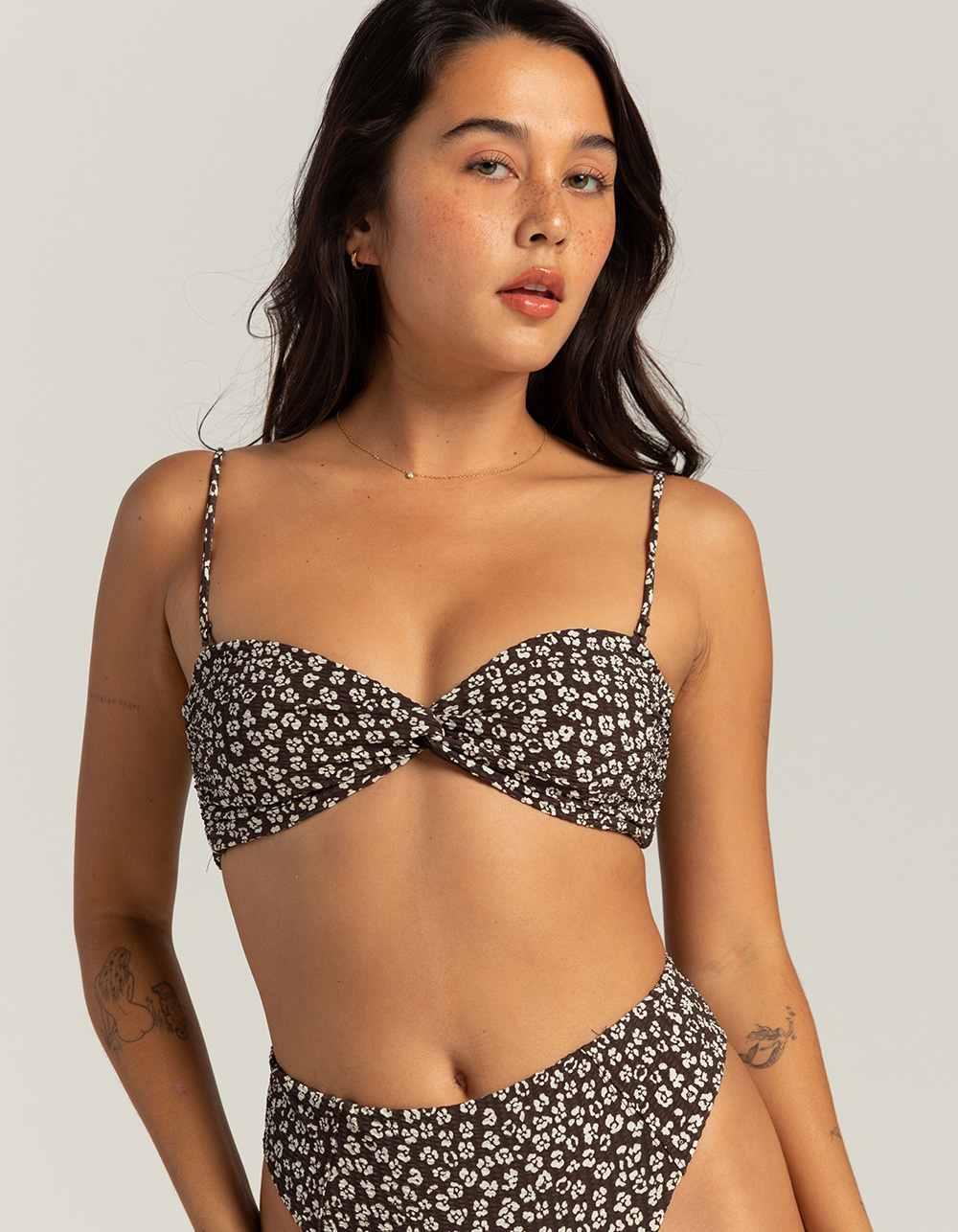 RVCA Cosmic Way Bandeau Bikini Top Size M