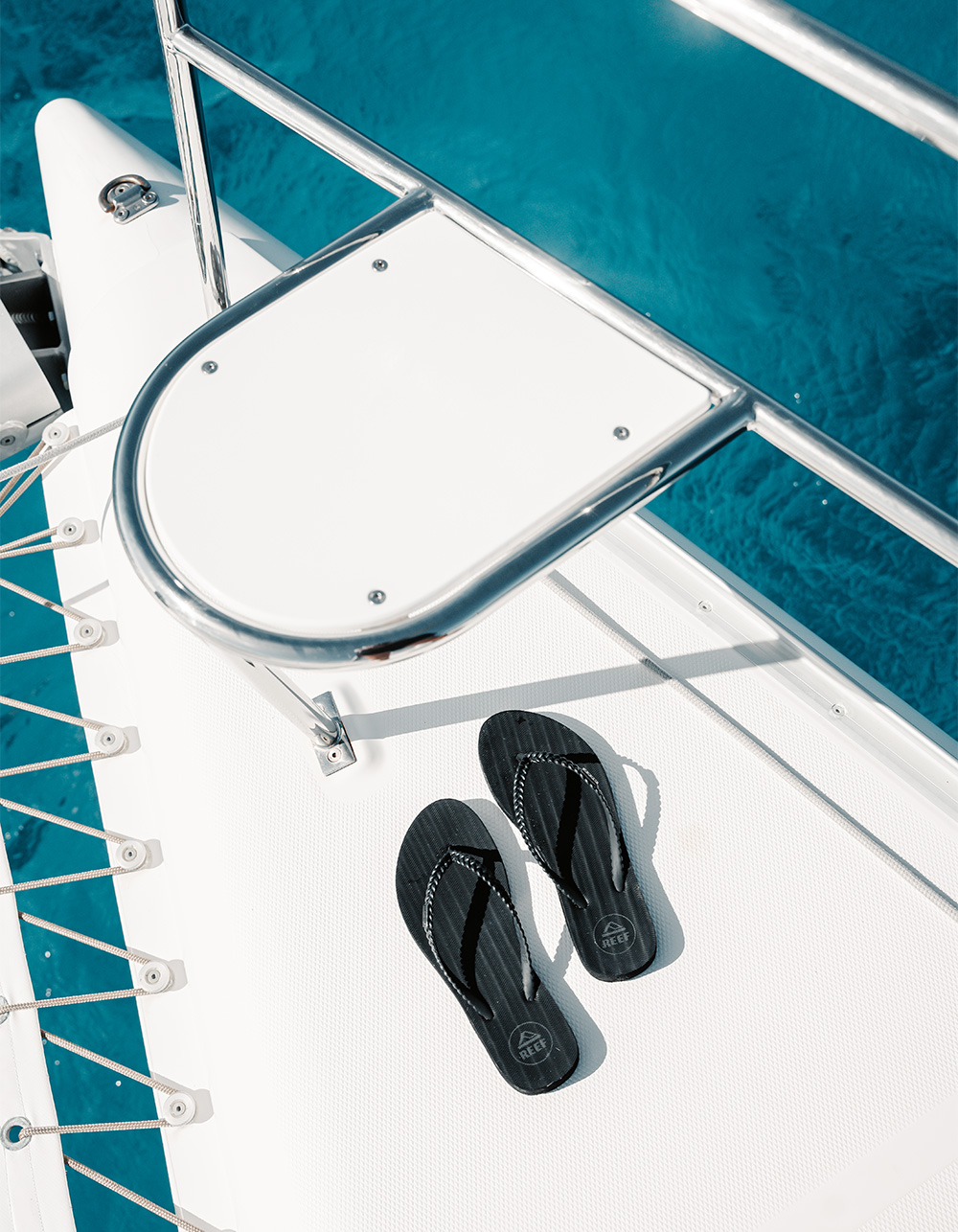 REEF Seaside Twist Womens Square Toe Flip Flops