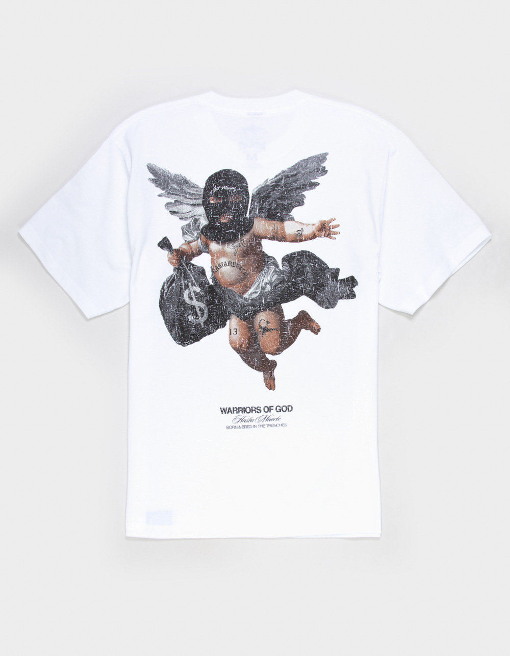 HASTA MUERTE MB Angel Tat Mens Tee - WHITE