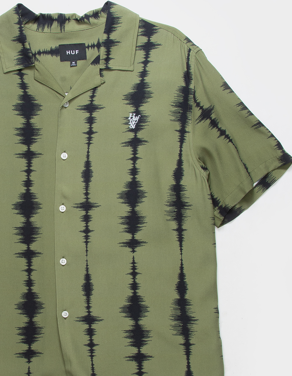 HUF Seismogram Mens Woven Button Up Shirt - OLIVE | Tillys