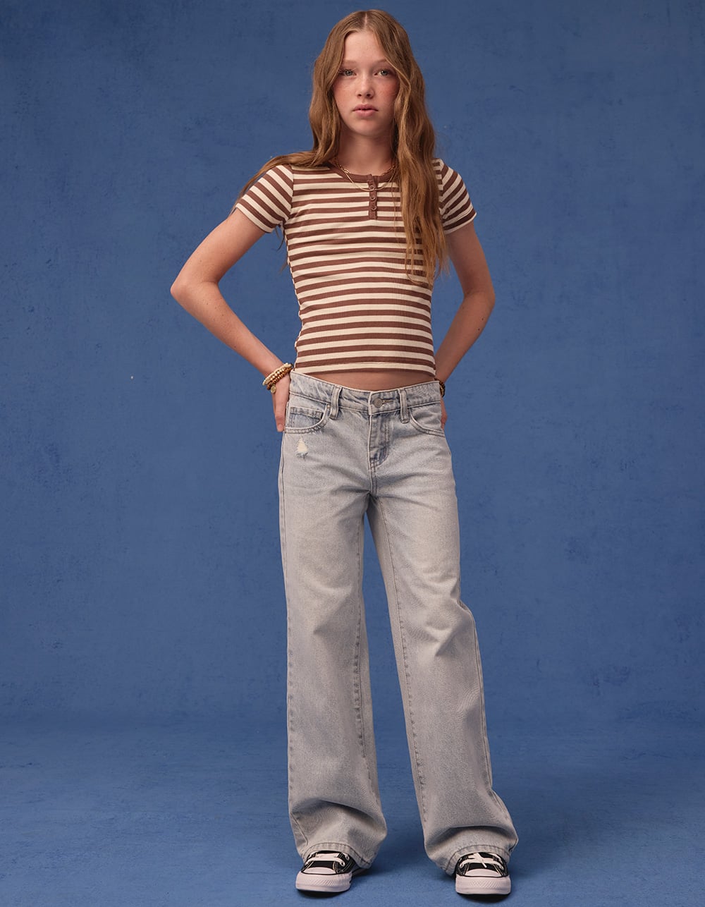 RSQ Girls Low Rise Wide Leg Jeans - LIGHT WASH