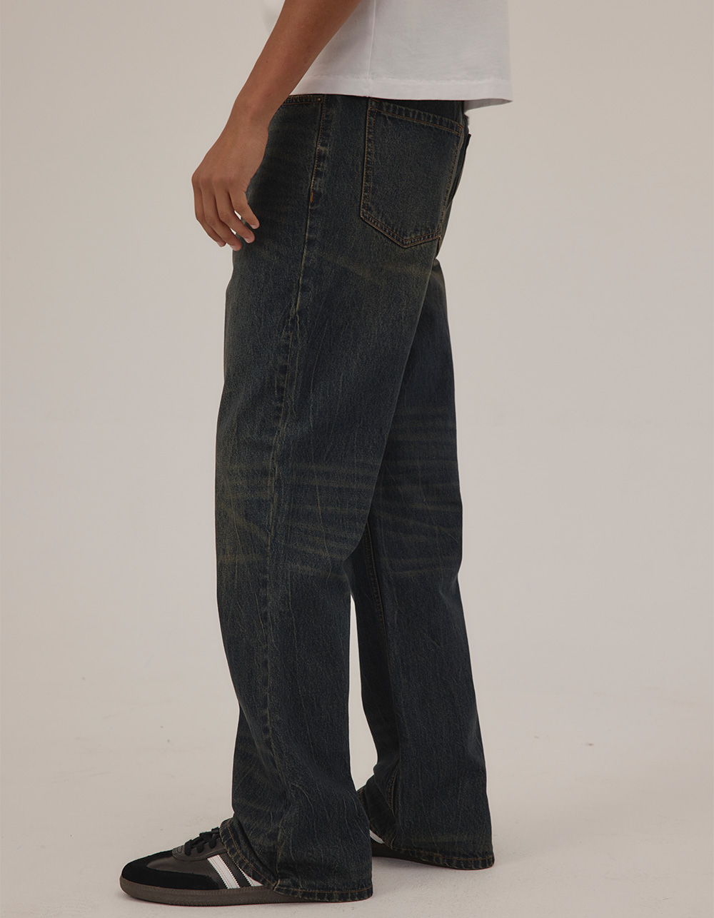 RSQ Mens Relaxed Bootcut Jeans - TINTED DENIM