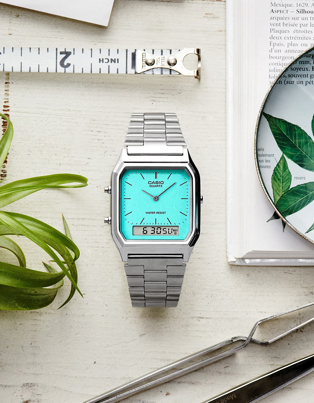 CASIO AQ230A-2A2VT Watch - TURQ COMBO