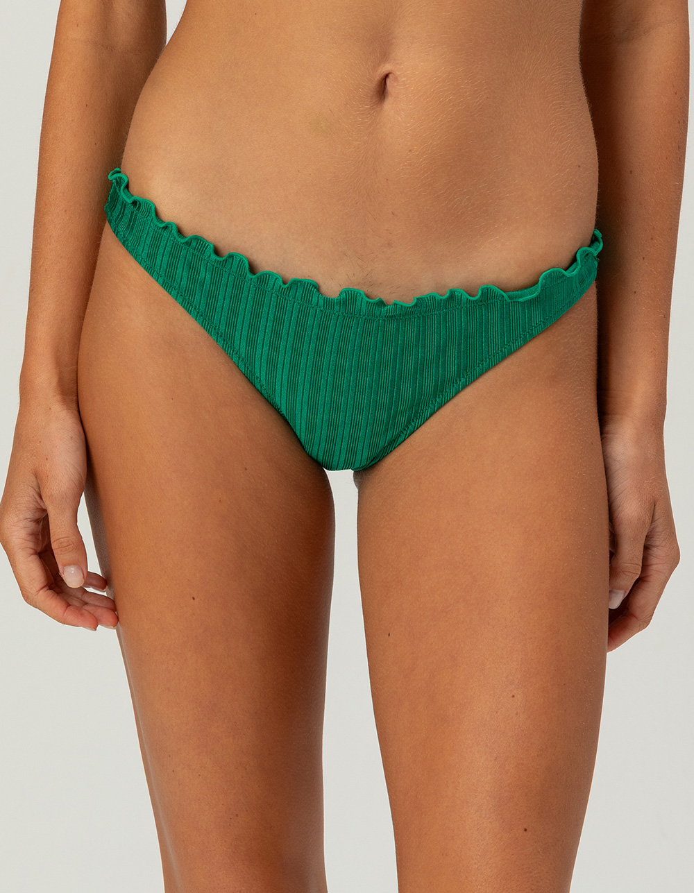 RHYTHM Pacific Texture Cheeky Bikini Bottoms - GREEN