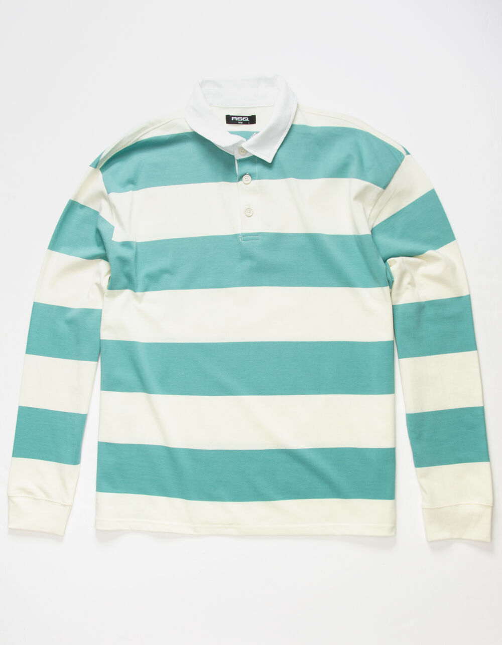 RSQ Classic Mens Rugby Shirt - AQUA - RSQRUG012