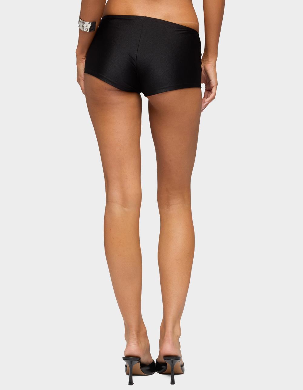 EDIKTED Irenah Micro Shorts - BLACK