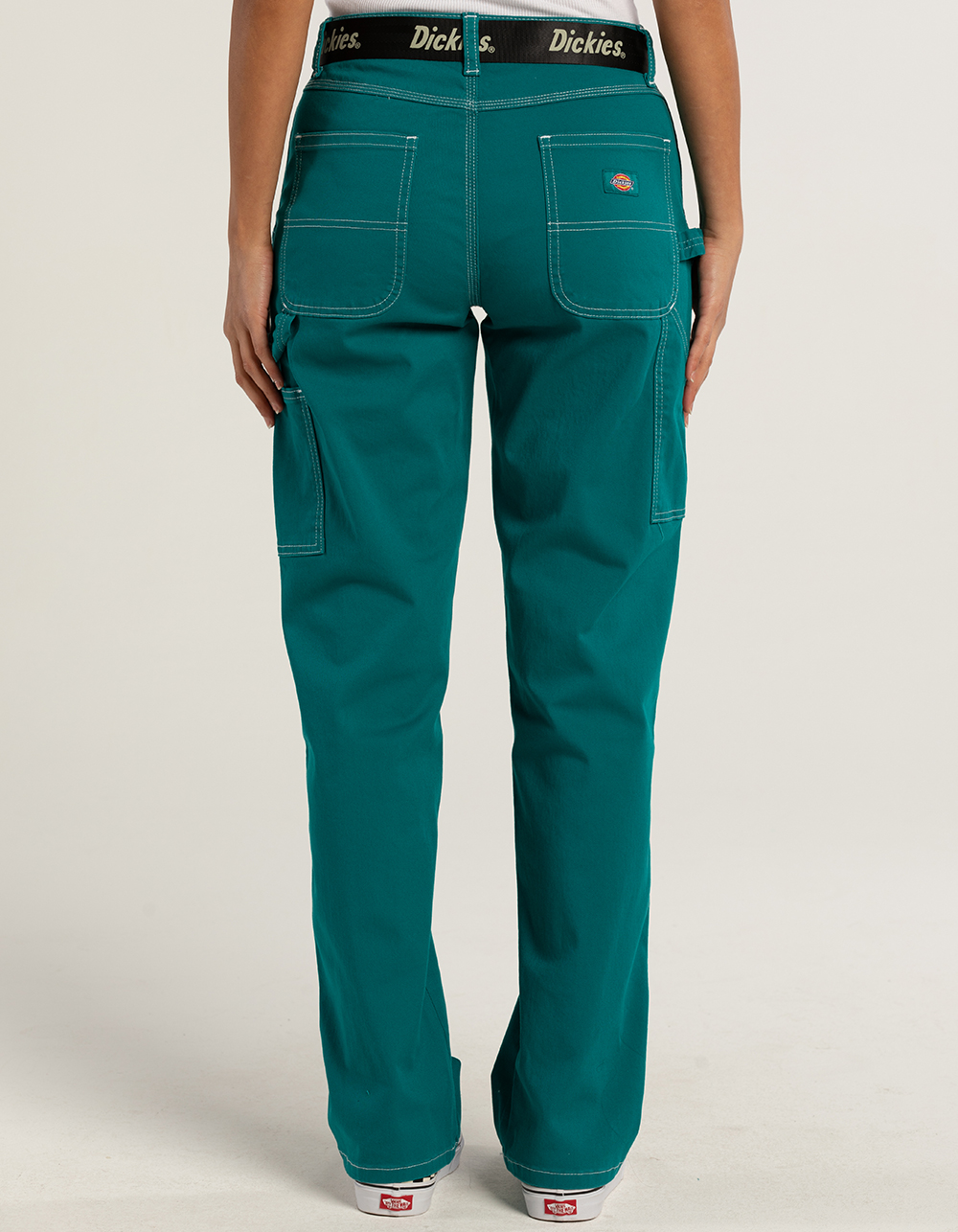 DICKIES Womens Belted Carpenter Pants - TEAL BLUE - 24 | Tillys