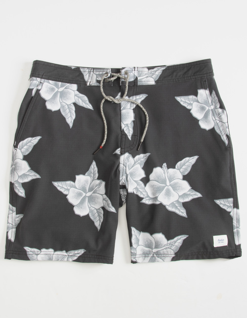 THE HIBISCUS BOARDSHORT- BLACK