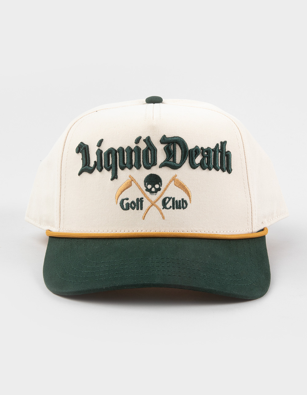 AMERICAN NEEDLE Liquid Death Golf Club Snapback Hat - Cream Combo