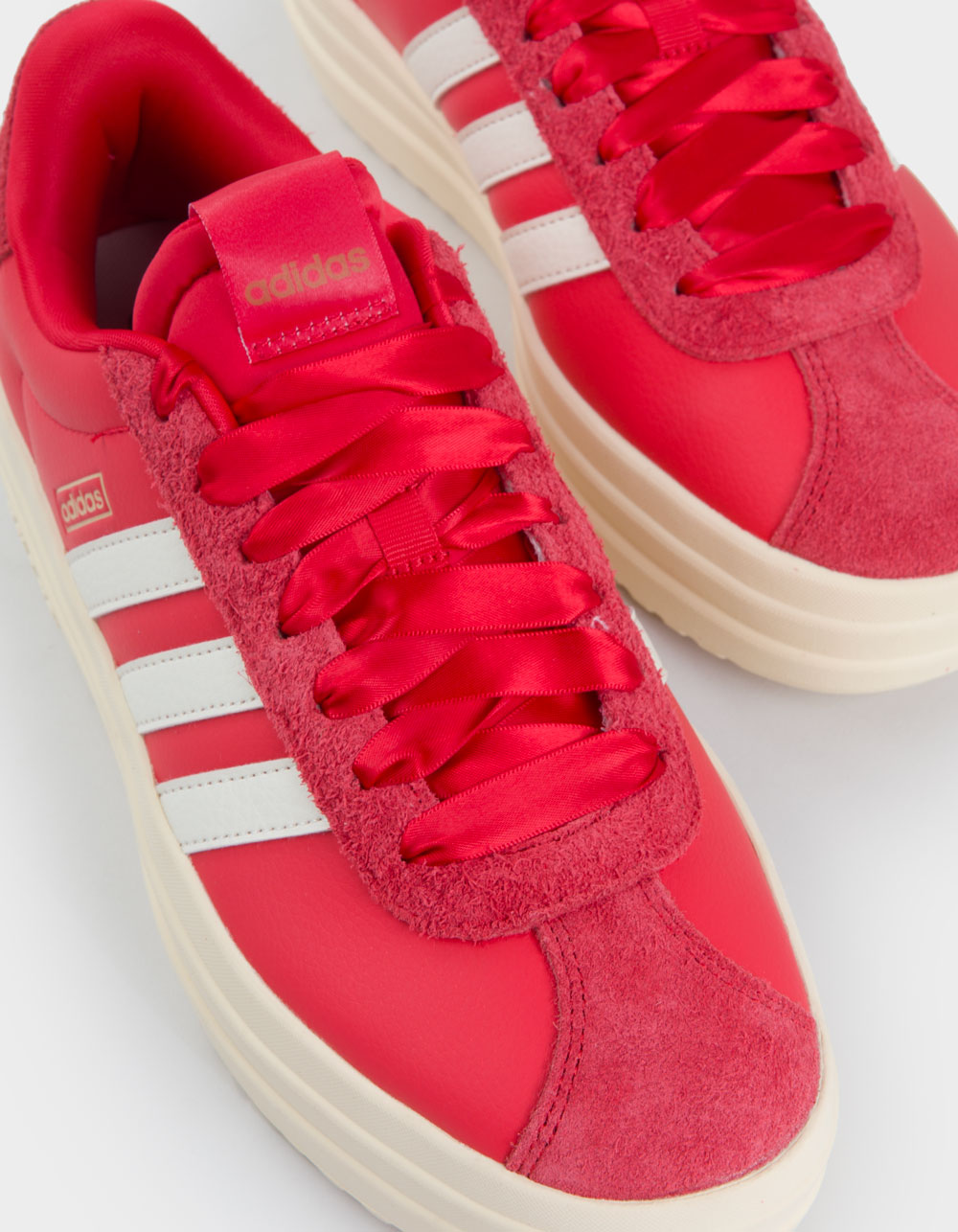 ADIDAS VL Court Bold Womens Platform Shoes - RED/WHITE