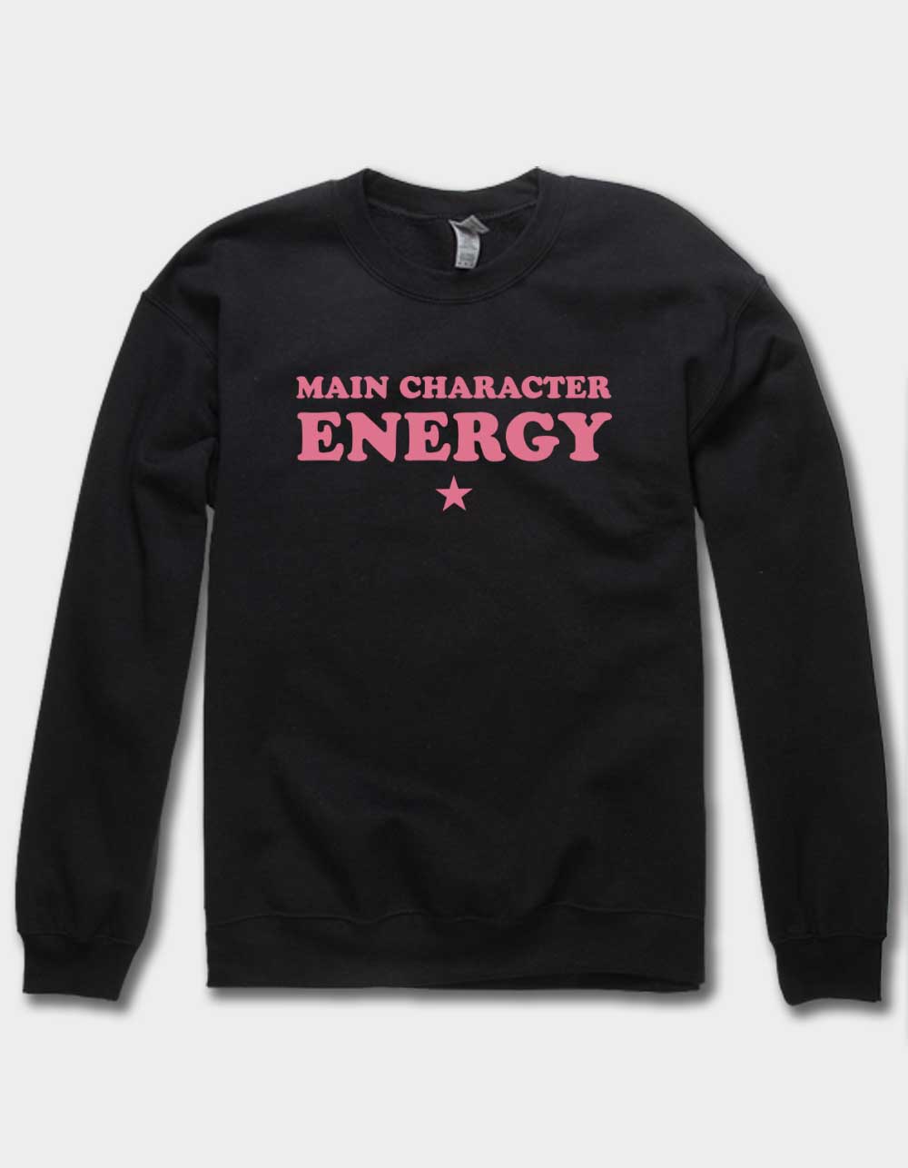 Energy Main Character Unisex Crewneck Sweatshirt - BLACK