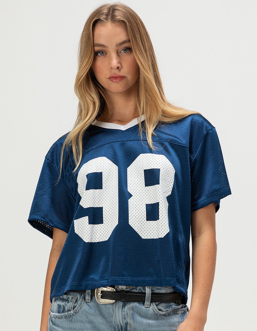 RSQ Womens 98 Mesh Jersey - NAVY