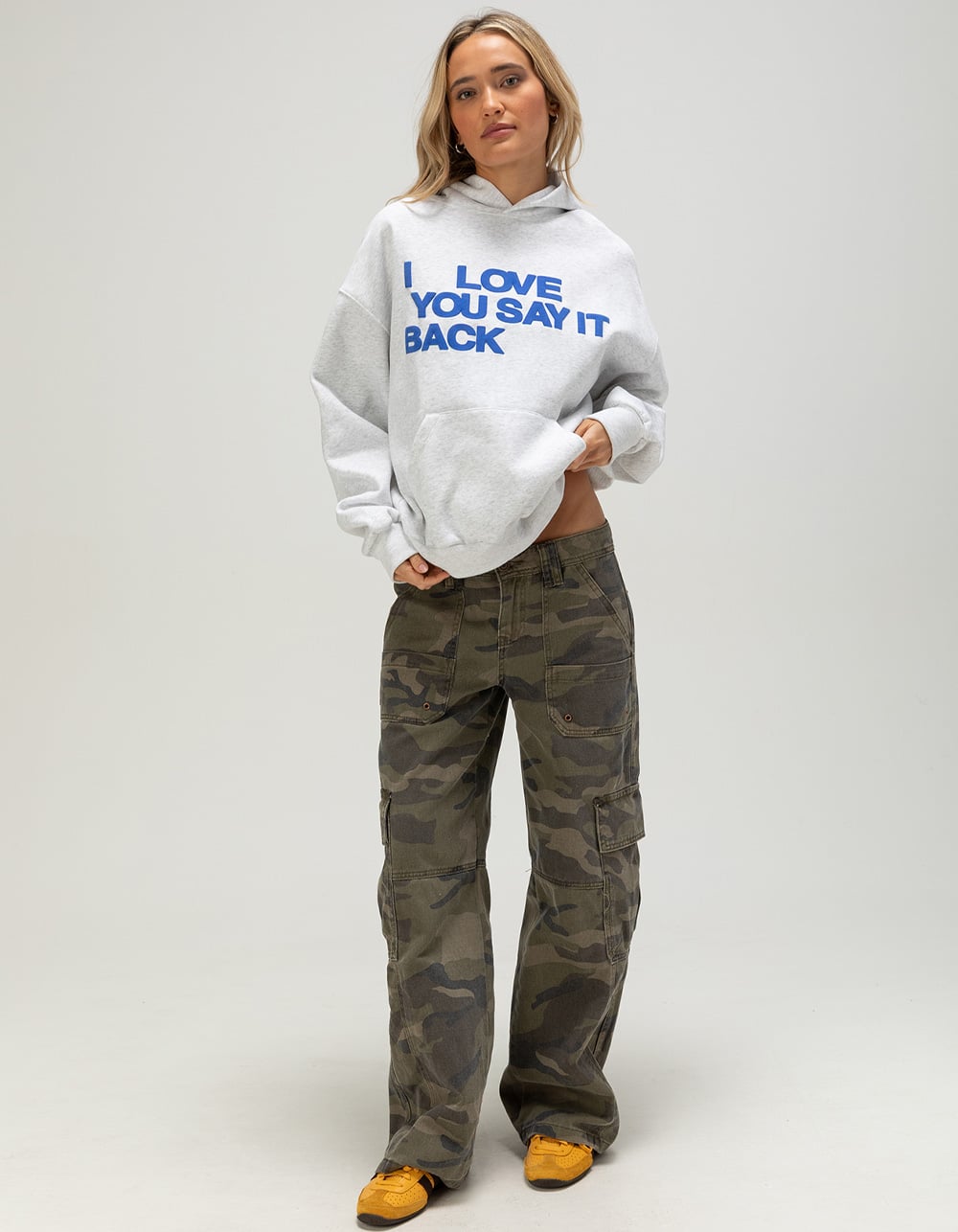 LONELY GHOST Ways To Say I Love You Womens Hoodie - HEATHER GRAY
