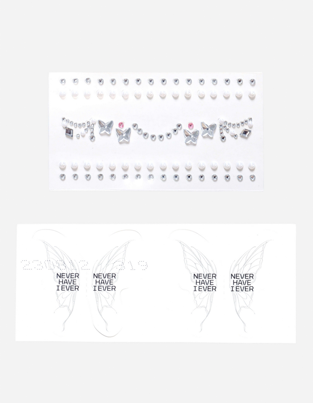 NEVER HAVE I EVER Whimsical Wings Face Adornments - SILVER