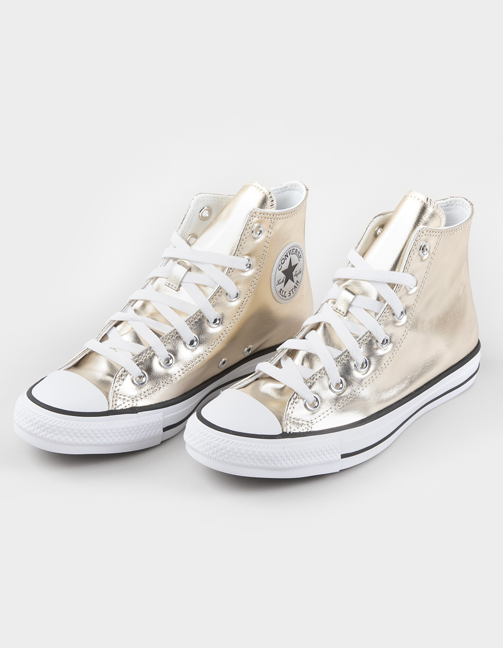 CONVERSE Chuck Taylor All Star Metallic Womens High Top Shoes - GOLD