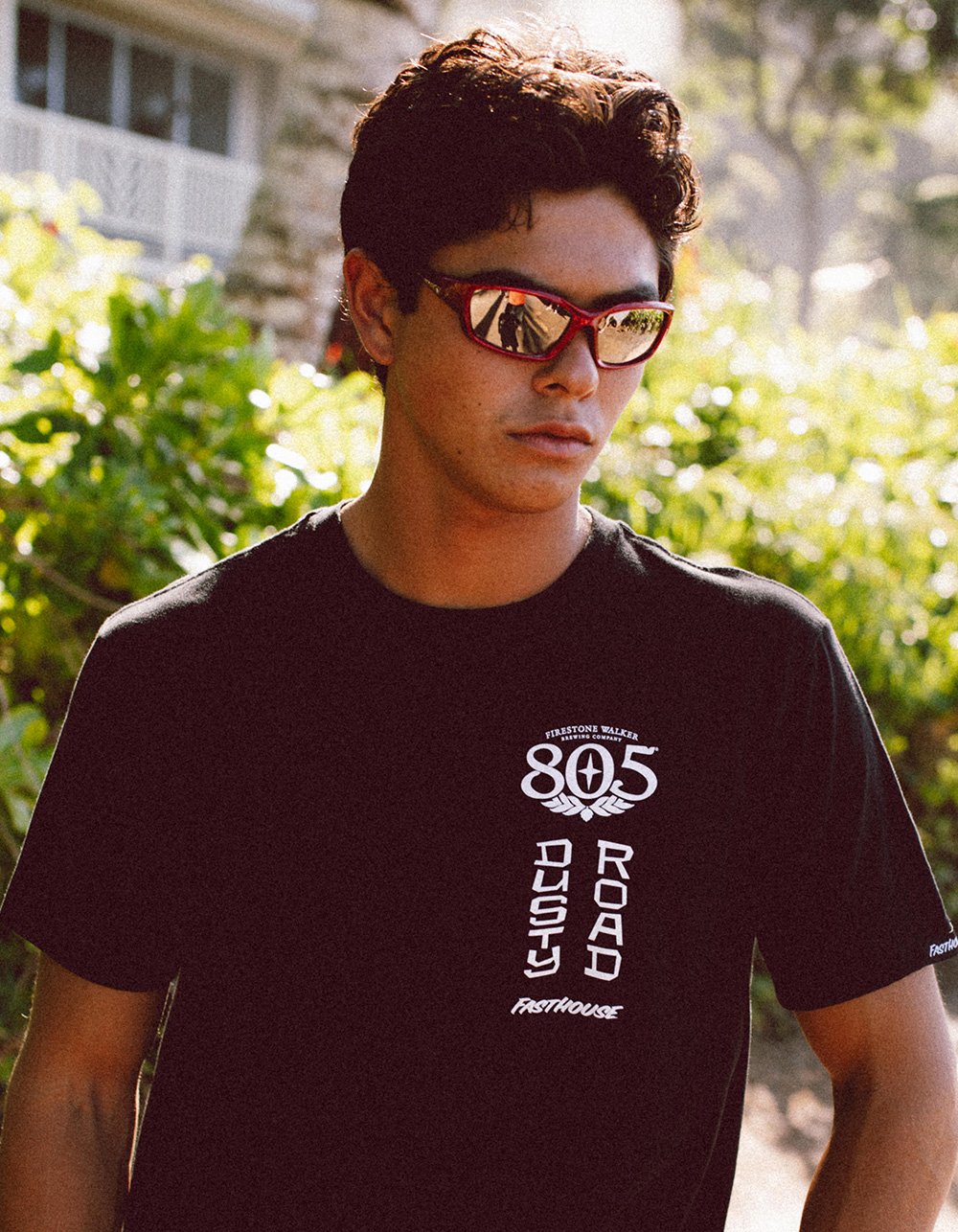 RSQ Wrap Plastic Sunglasses - RED