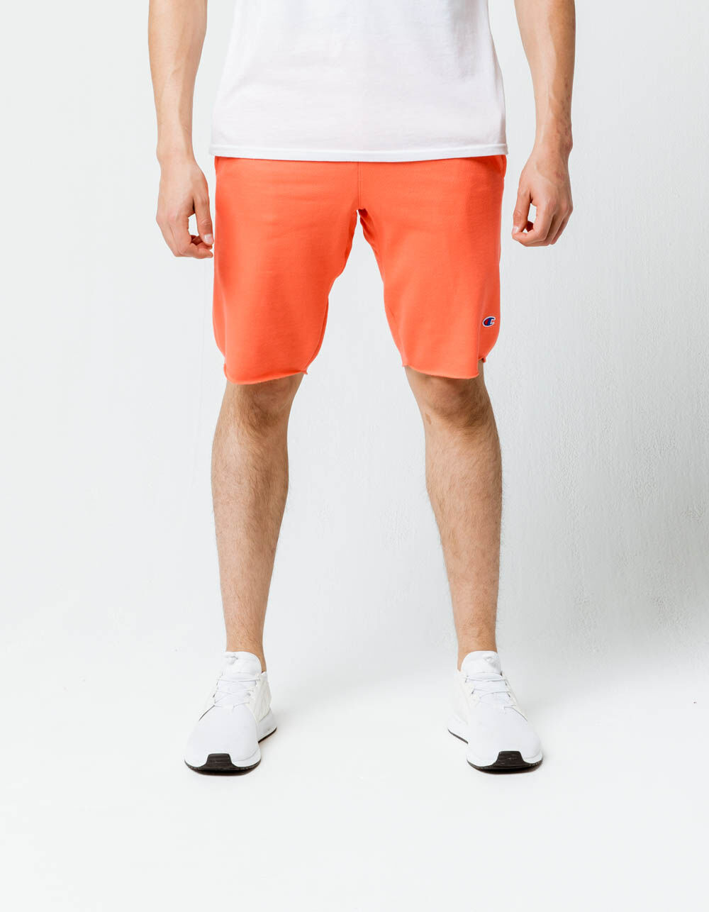 CHAMPION Cutoff Papaya Mens Sweat Shorts - PAPAYA