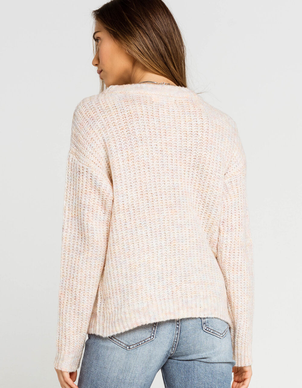 FULL CIRCLE TRENDS Space Dye Womens Sweater - IVORY COMBO | Tillys